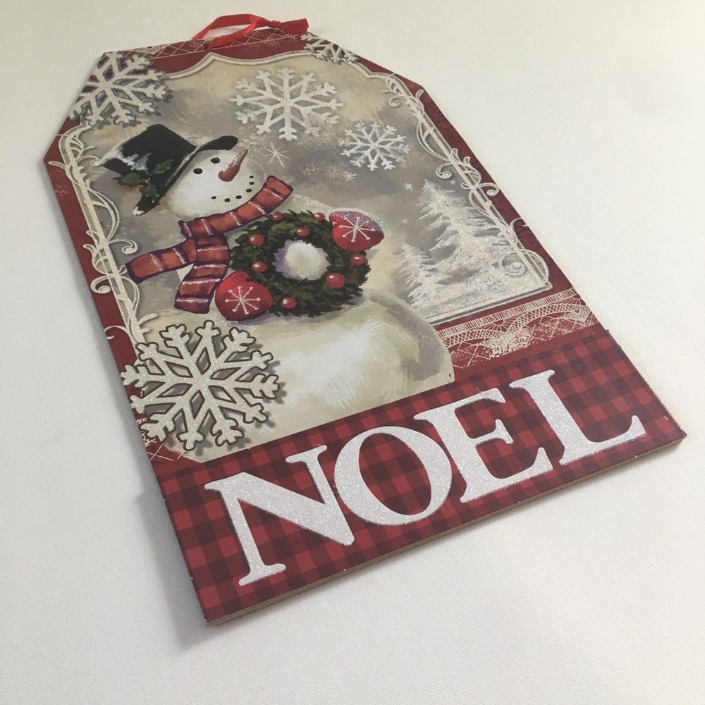 Christmas Snowman Hanging Wall Door Sign Noel Holiday Noel Home Decor New